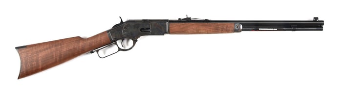 (M) CASE COLORED WINCHESTER MODEL 1873 LEVER ACTION SHORT RIFLE IN .44-40.