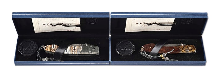 LOT OF 2: WILLIAM HENRY B12 RIO GRANDE AND B15 DMD CATALINA FOLDING KNIVES.