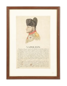 BROADSIDE DEPICTING A CARICATURE OF NAPOLEON.