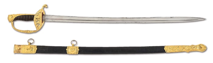 FRENCH MODEL 1837 NAVAL OFFICER'S SWORD.