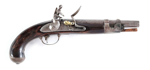 (A) ASSEMBLED US M1816 FLINTLOCK PISTOL.