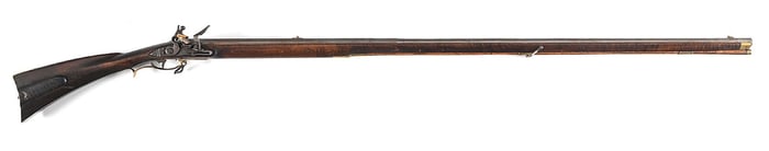 (A) CONTEMPORARY LEHIGH VALLEY FLINTLOCK KENTUCKY BUCK AND BALL RIFLE.