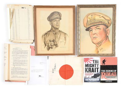 LOT OF AUSTRALIAN AND US WWII PACIFIC THEATER MAPS AND OTHER EPHEMERA.