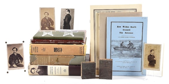 JOHN WILKES BOOTH CDVS, REFERENCE BOOKS, ETC. EX-LATTIMER