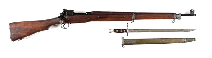 (C) REMINGTON U.S. MODEL OF 1917 BOLT ACTION RIFLE.