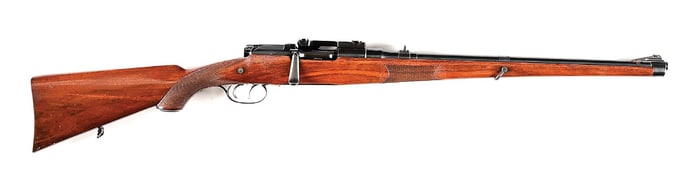 (C) STEYR MANNLICHER BOLT ACTION RIFLE WITH MCCOWEN BARREL.