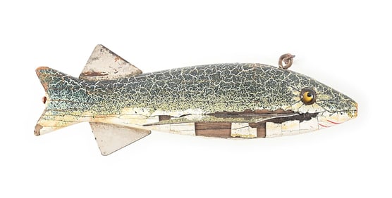 HEDDON BATWING ICE DECOY IN GREEN CRACKLEBACK