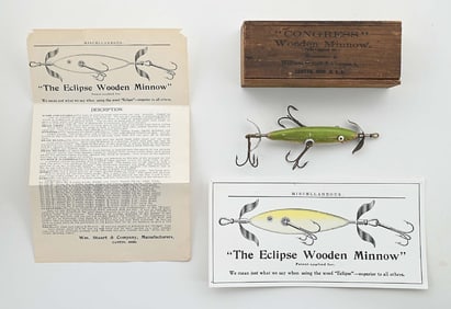 WILLIAM STUART & CO CONGRESS WOODEN MINNOW IN BOX