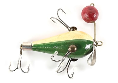 OUTSTANDING GREEN & WHITE LAKE GEORGE FLOATER