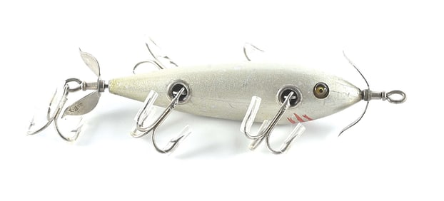 SHAKESPEARE NO. 44 SUBMERGED WOODEN MINNOW IN ALUMINUM