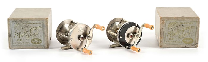 TWO SHAKESPEARE BAIT CASTING REELS IN BOXES
