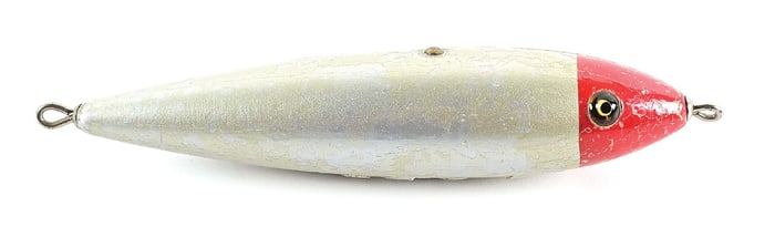 SOUTH BEND FISH DECOY IN RED HEAD ALUMINUM