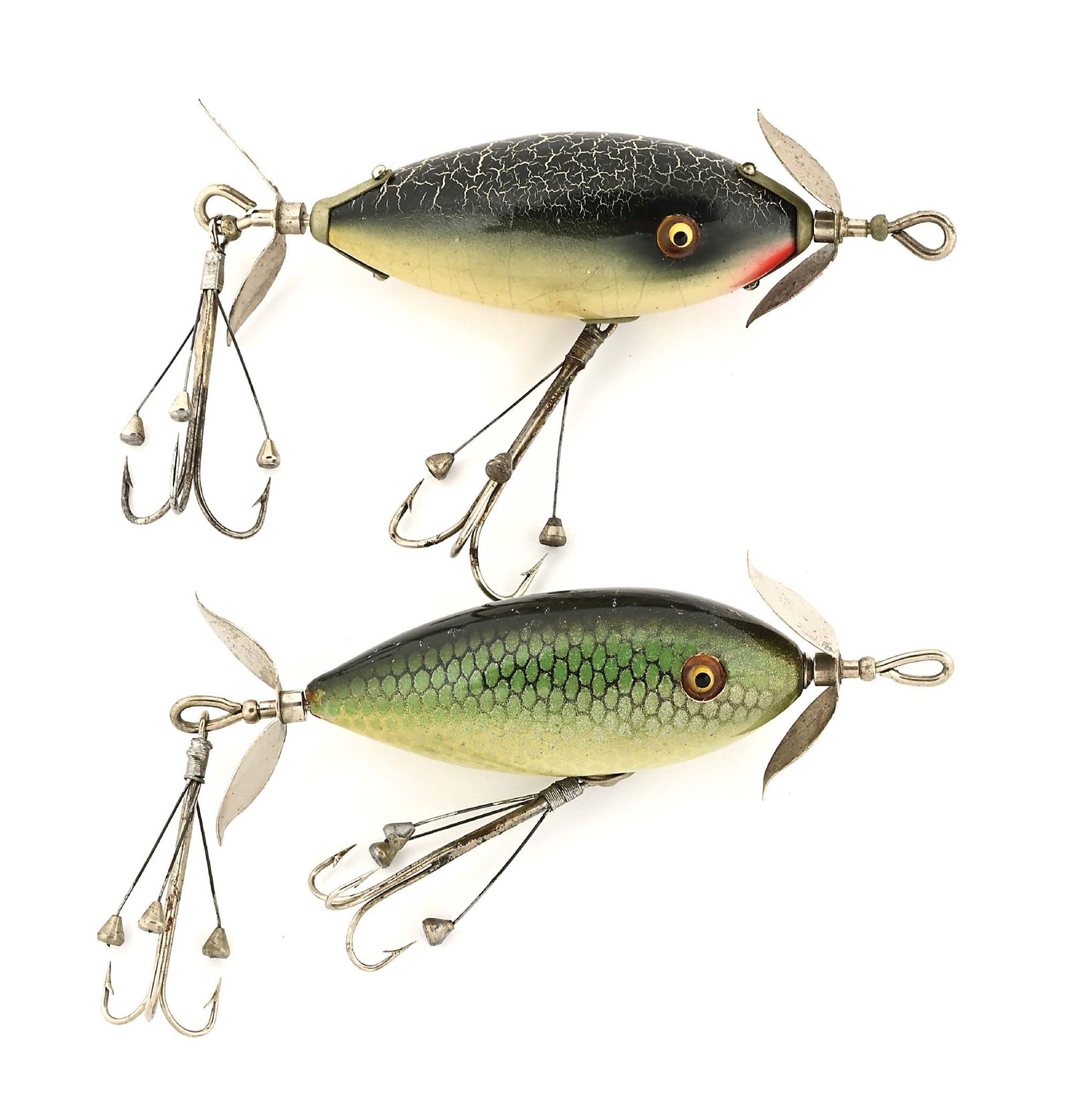 TWO SOUTH BEND 962 MIDGET SURF ORENOS WITH BING’S WEEDLESS HOOKS (1 of 4)