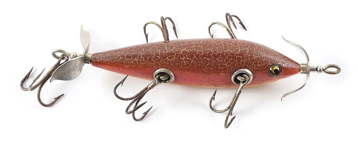 HEDDON 157 DOWAGIAC UNDERWATER MINNOW IN SIENNA CRACKLEBACK