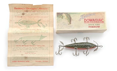 HEDDON 150R RED BELLY SPECIAL DOWAGIAC MINNOW IN WHITE BORDER BOX