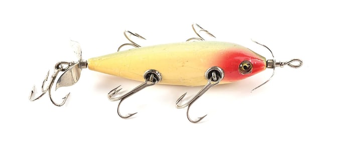 HEDDON 152 DOWAGIAC UNDERWATER MINNOW IN SLATE WITH RED EYES