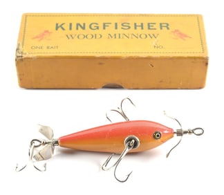 HEDDON 3 HOOK TRADE MINNOW IN WILBOURNE SPECIAL WITH KINGFISHER BOX