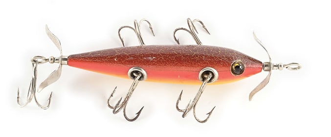 HEDDON 157 ROUND BODY TRADE MINNOW IN SIENNA CRACKLEBACK