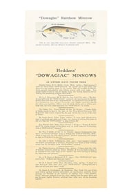 HEDDONS’ DOWAGIAC MINNOWS PAPERWORK