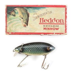 HEDDON 1909X BABY CRAB WIGGLER IN BLUE SCALE IN BOX