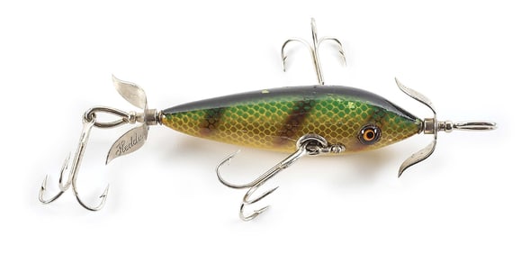 HEDDON 109L DOWAGIAC UNDERWATER MINNOW IN YELLOW PERCH SCALE