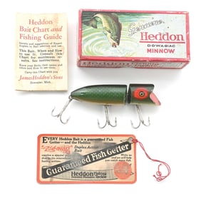 HEDDON 8309D ZIG WAG IN GREEN SCALE IN BOX WITH HANG TAG