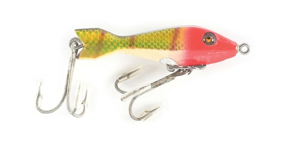 HEDDON LITTLE JOE IN RED HEAD PERCH SCALE