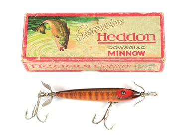 HEDDON 129R TORPEDO IN NATURAL SCALE IN BOX