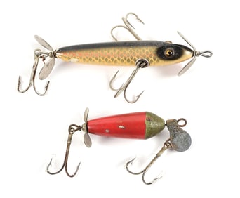 HEDDON SIDE HOOK STANLEY TORPEDO & SPRINGFIELD NOVELTY REEL LURE