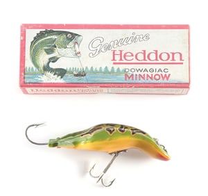 HEDDON 3509BB OPEN LEG LUNY FROG WITH GOLD SPOTS IN BOX
