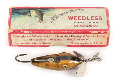 HEDDON / STANLEY WEEDLESS PORK RIND MINNOW