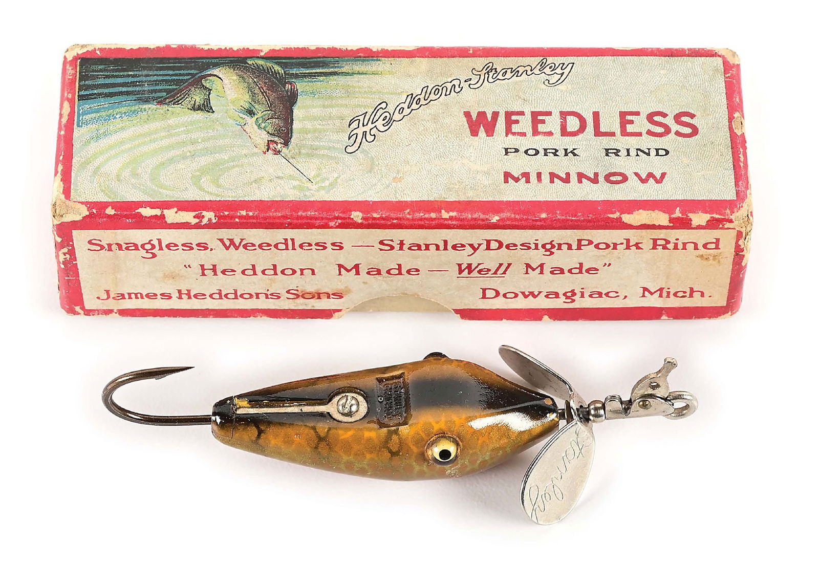 HEDDON / STANLEY WEEDLESS PORK RIND MINNOW (1 of 12)