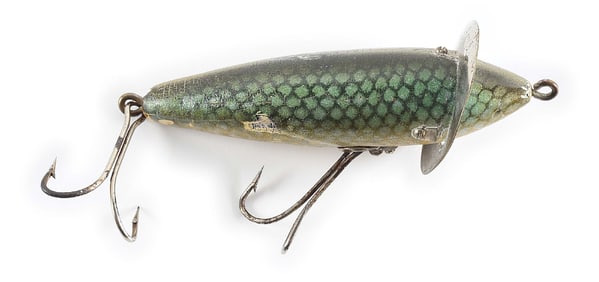 HEDDON 219D SURFACE DOWAGIAC IN DELUXE GREEN SCALE