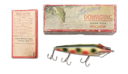HEDDON STRAWBERRY SPOT DEEP DIVING WIGGLER WITH BOX