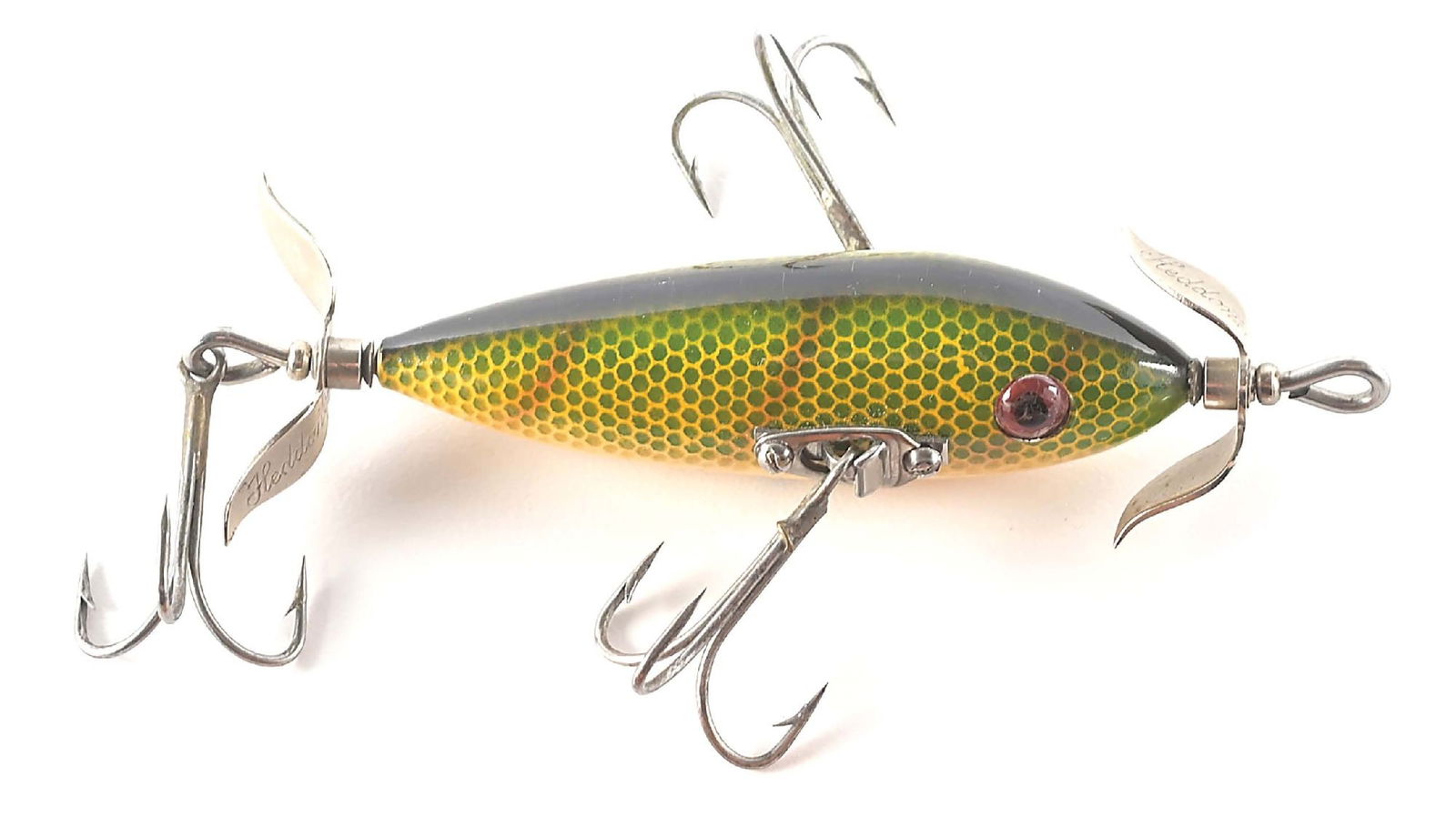 HEDDON 109L DOWAGIAC UNDERWATHER MINNOW WITH RARE ZINC EYES (1 of 6)