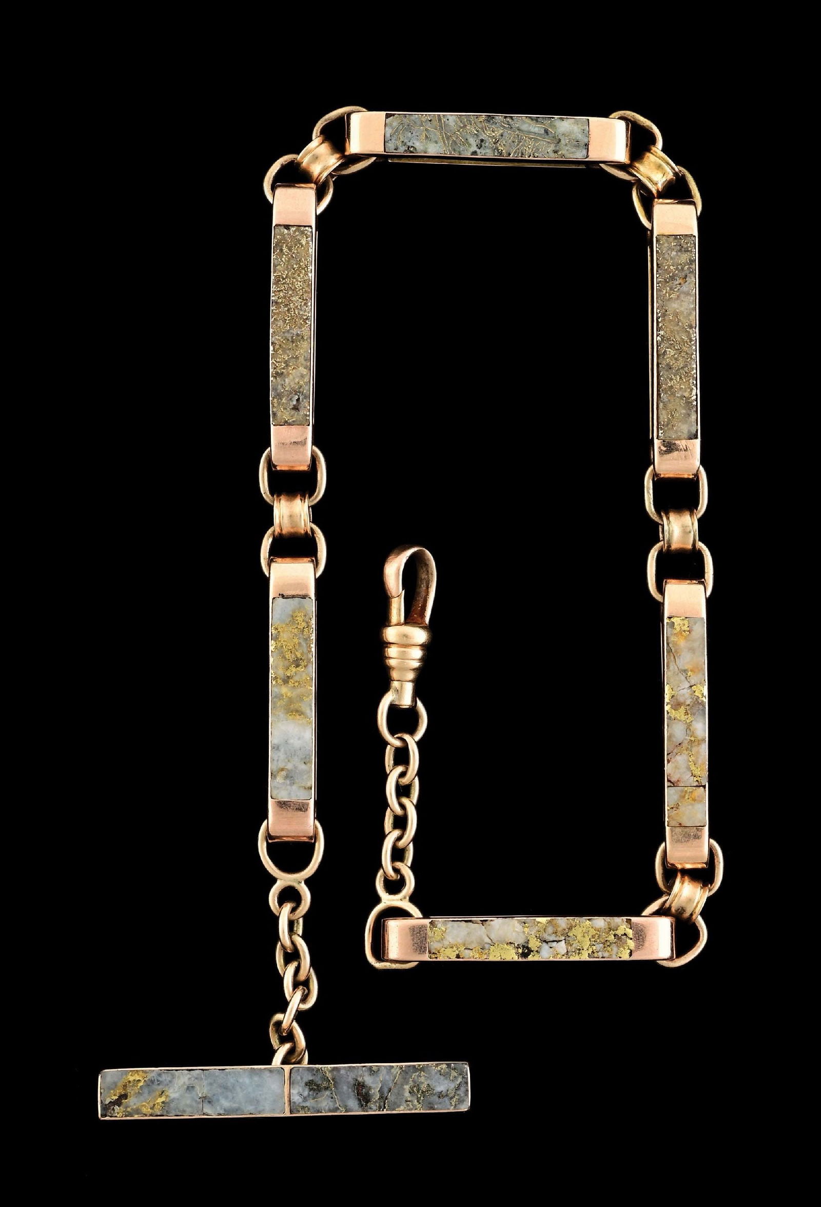 ANTIQUE 14K GOLD QUARTZ POCKET WATCH CHAIN (1 of 2)