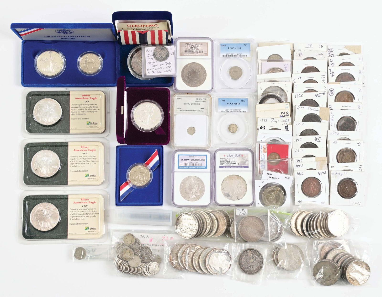 LARGE LOT OF GRADED/NON GRADED COINS (1 of 1)