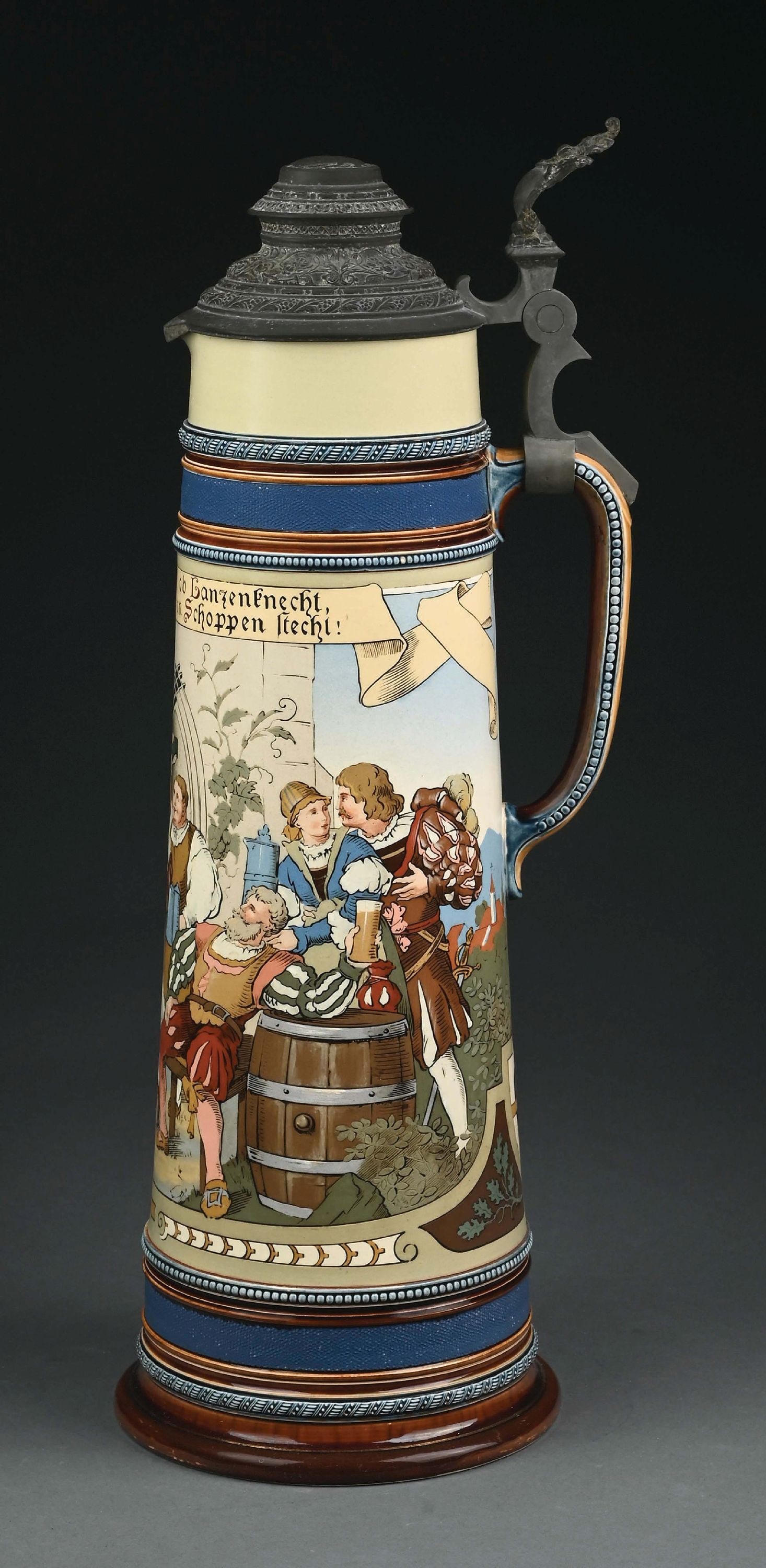 METTLACH STEIN #2223 W/ KNIGHT CELEBRATING (1 of 6)