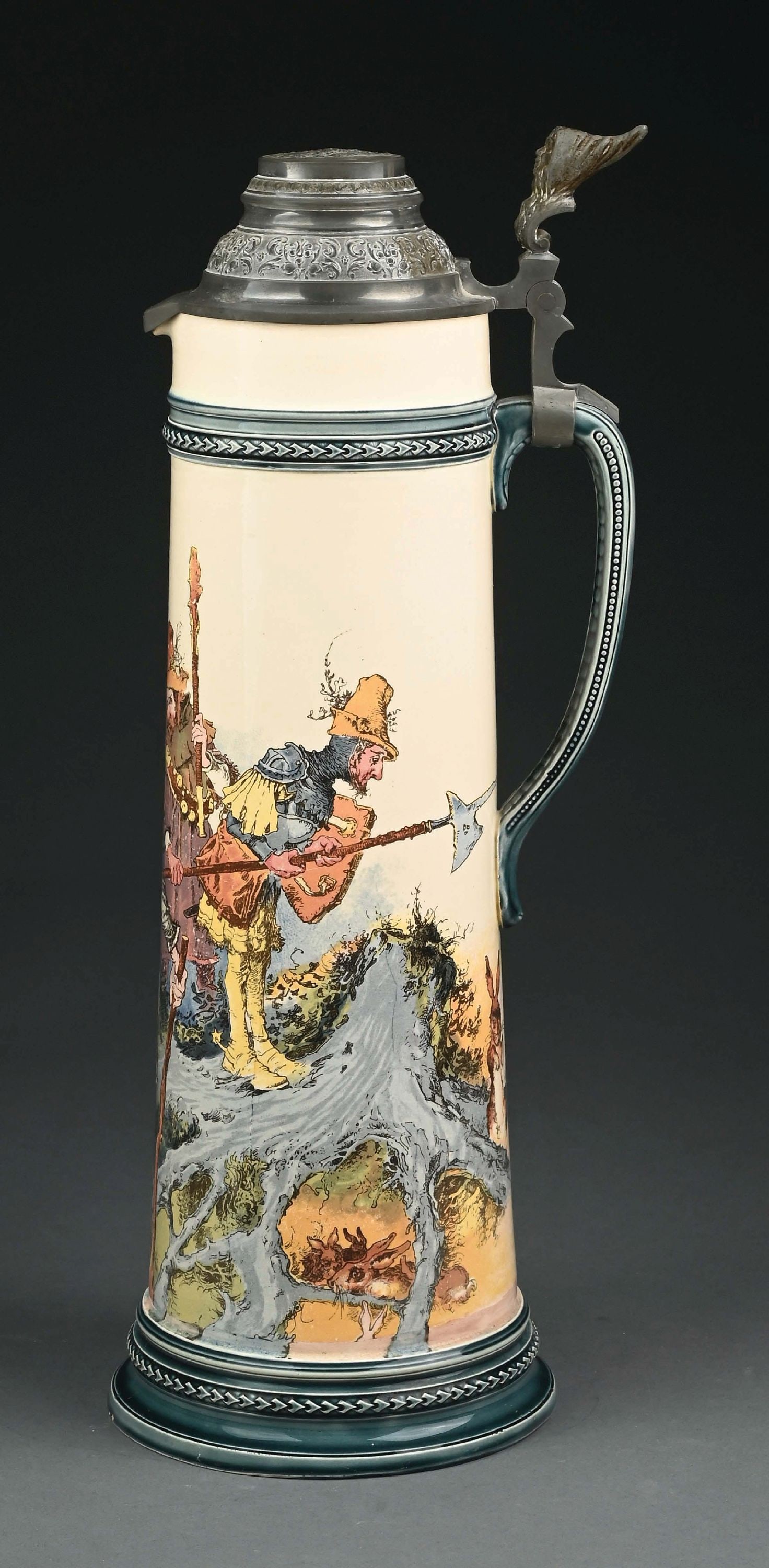 METTLACH STEIN #2488 W/ DRINKING WARRIORS (1 of 7)