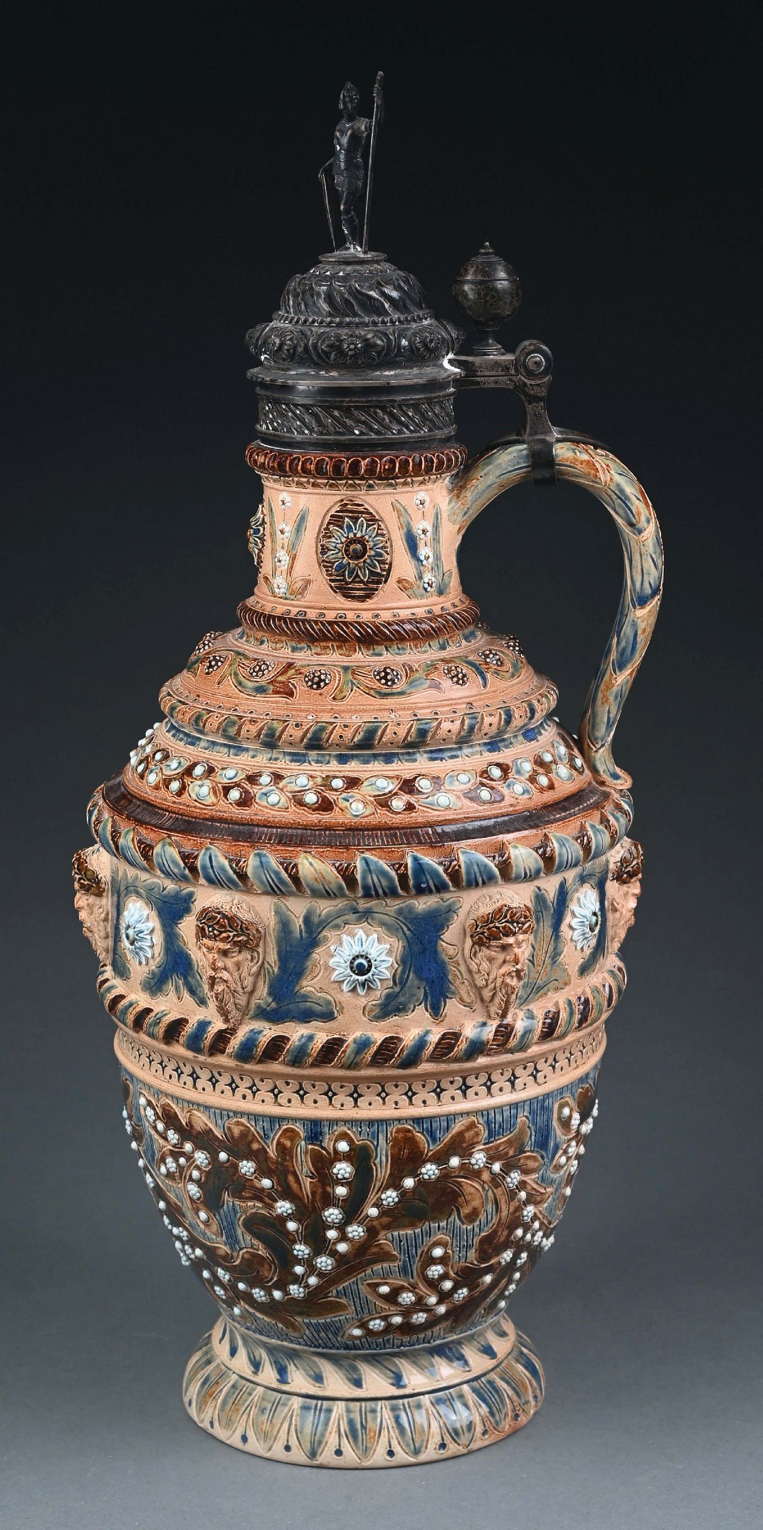 ORNATE POTTERY STEIN (1 of 7)