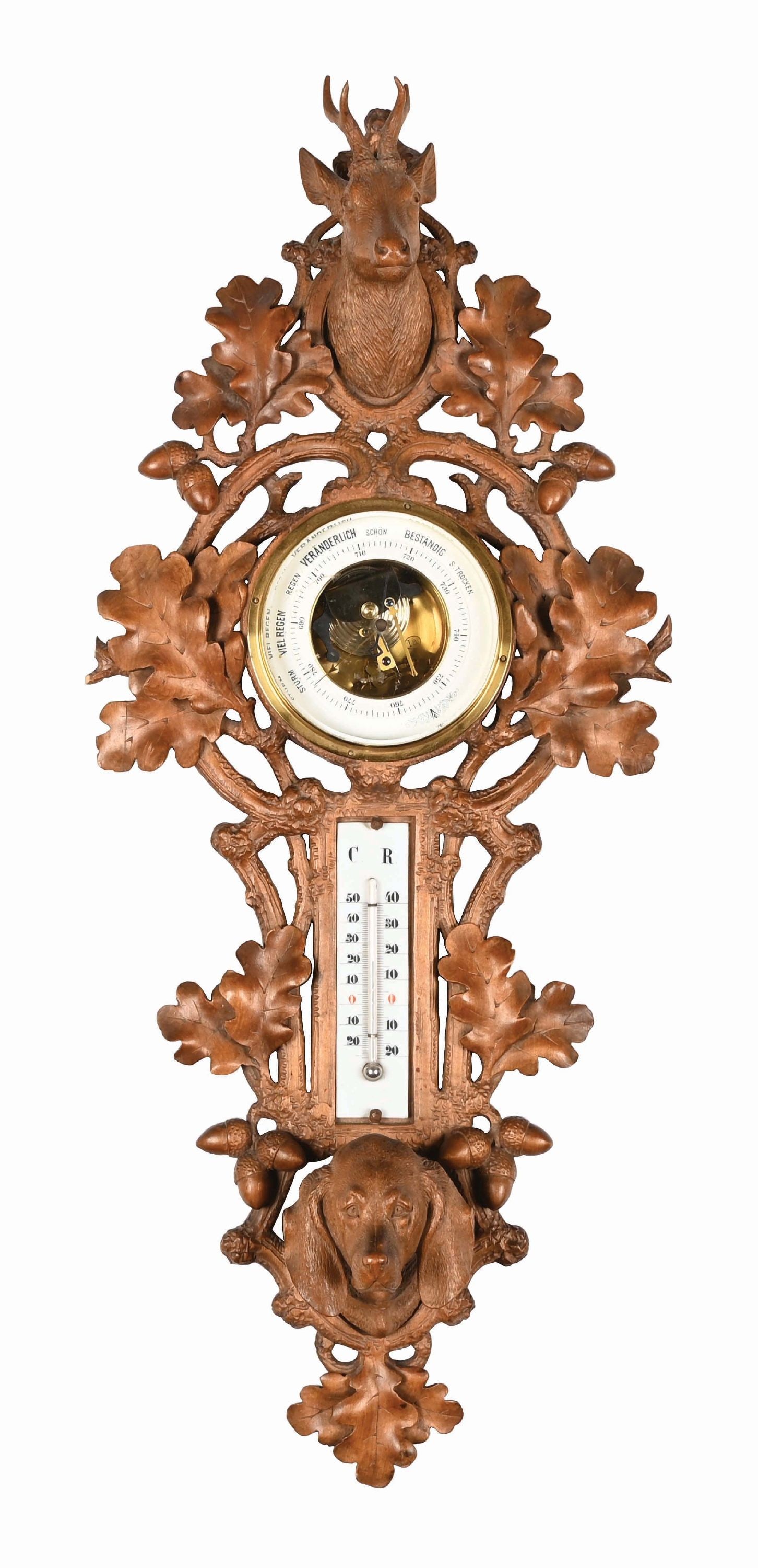 BLACK FOREST HOUND AND DEER THERMOMETER (1 of 3)