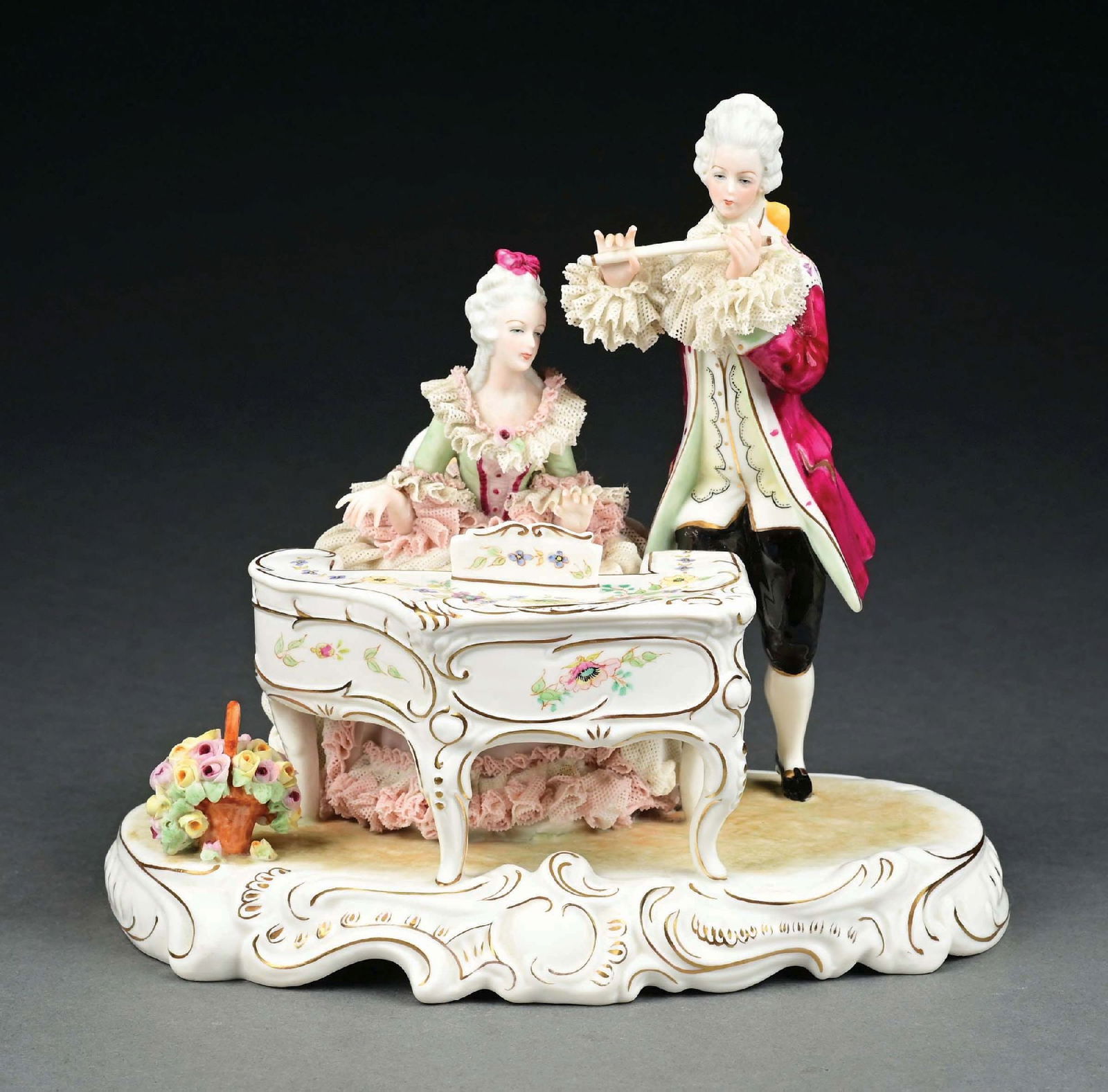 PIANIST & FLAUTIST DRESDEN FIGURAL GROUP (1 of 4)