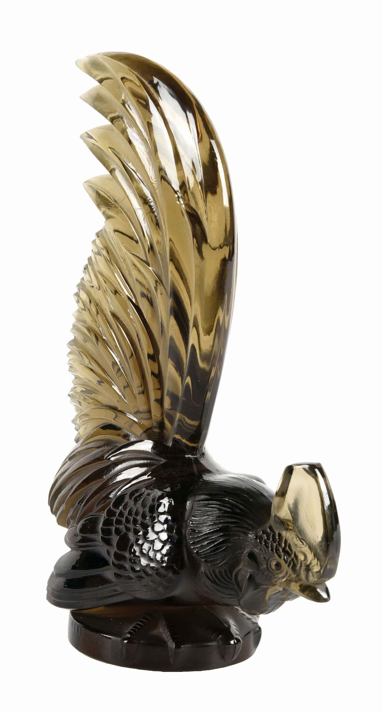 ORIGINAL LALIQUE CRYSTAL COQ NAIN CAR MASCOT. (1 of 4)