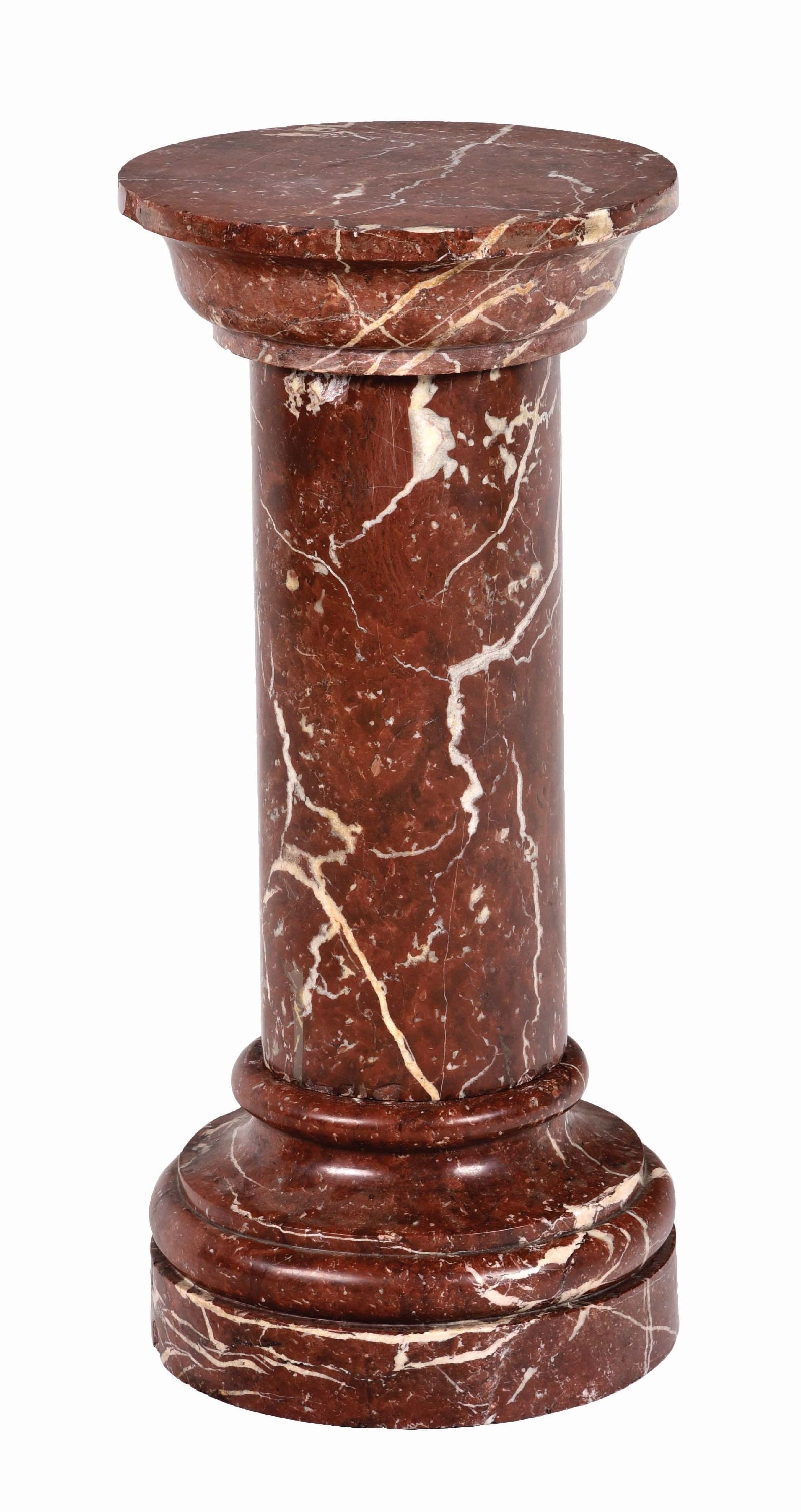 RED MARBLE PEDESTAL (1 of 4)