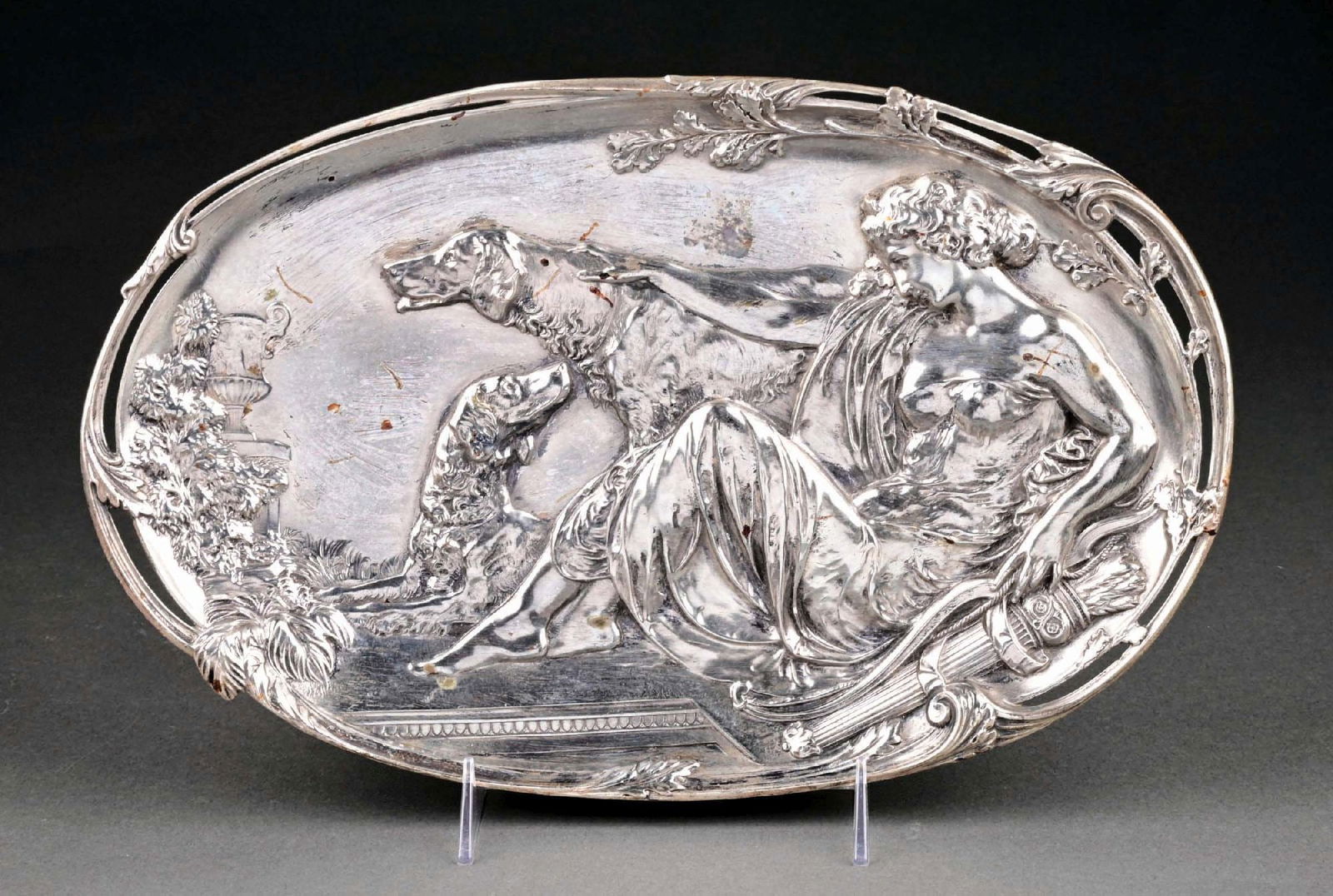 WMF ART NOUVEAU SILVER-PLATED CARD TRAY (1 of 2)