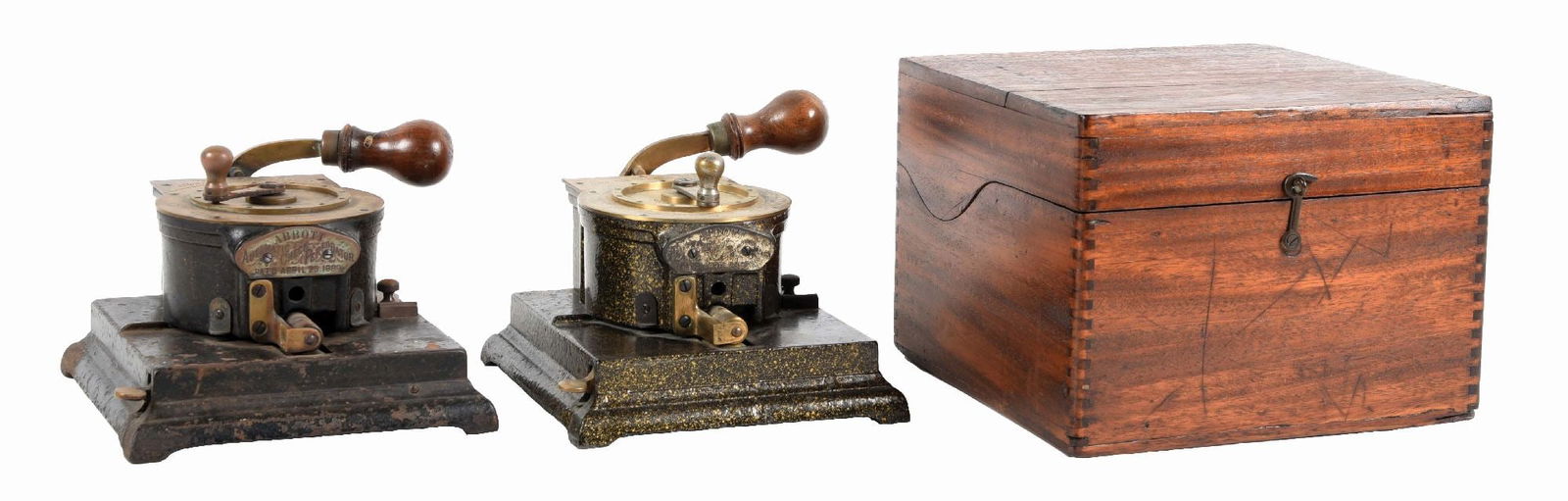 PAIR OF ABBOTT AUTOMATIC CHECK PERFORATORS (1 of 5)