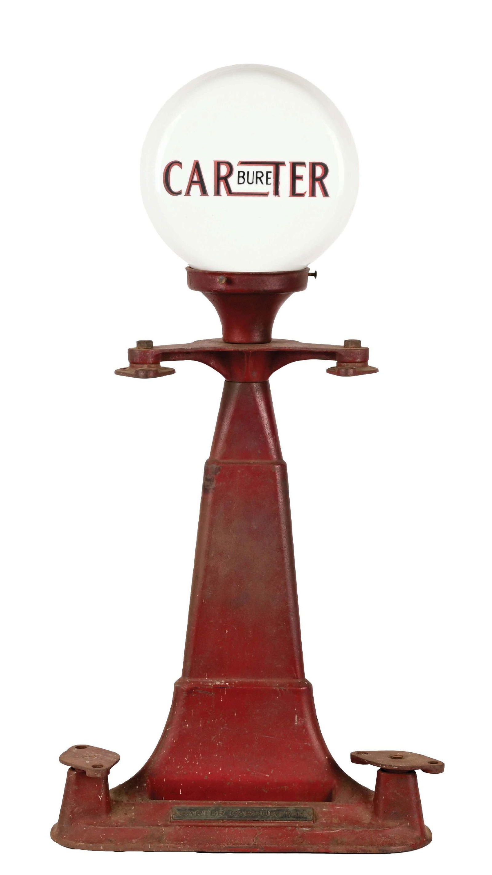 CARTER CARBURETOR ADVERTISING STORE DISPLAY WITH ONE PIECE BAKED GLOBE (1 of 4)