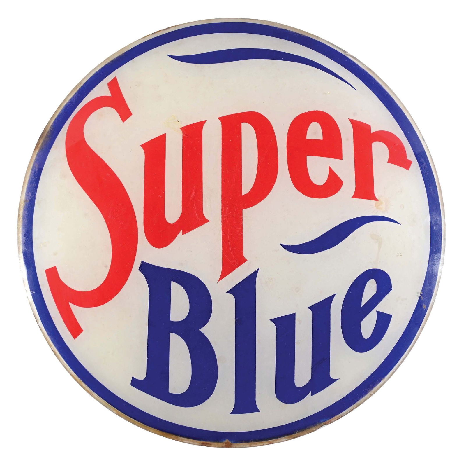 SUPER BLUE GASOLINE SINGLE 15" GLOBE LENS (1 of 2)