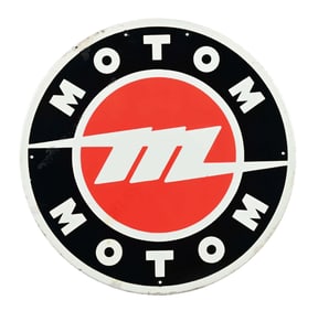MOTOM MOTORBIKE PORCELAIN SIGN.