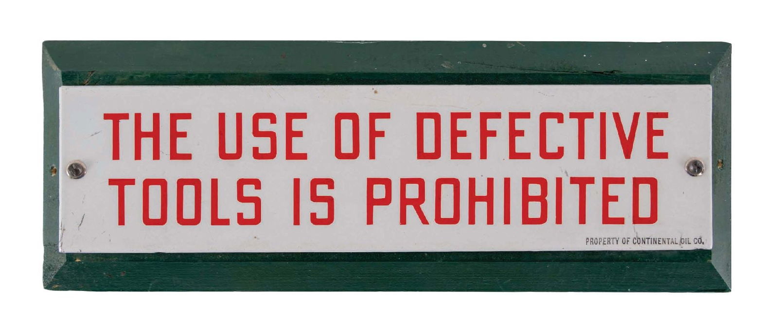 CONOCO DEFECTIVE TOOLS PORCELAIN SIGN (1 of 2)